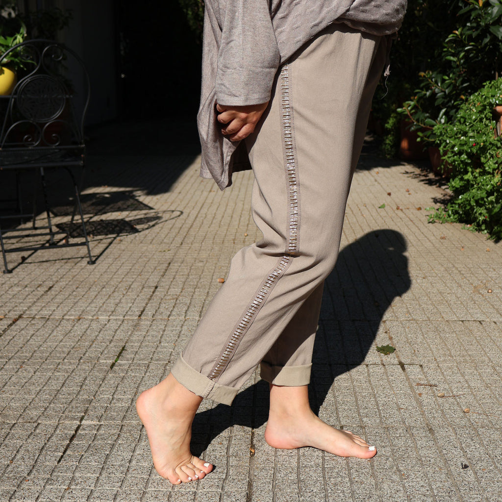 Side Strap Magic Jogger | Taupe