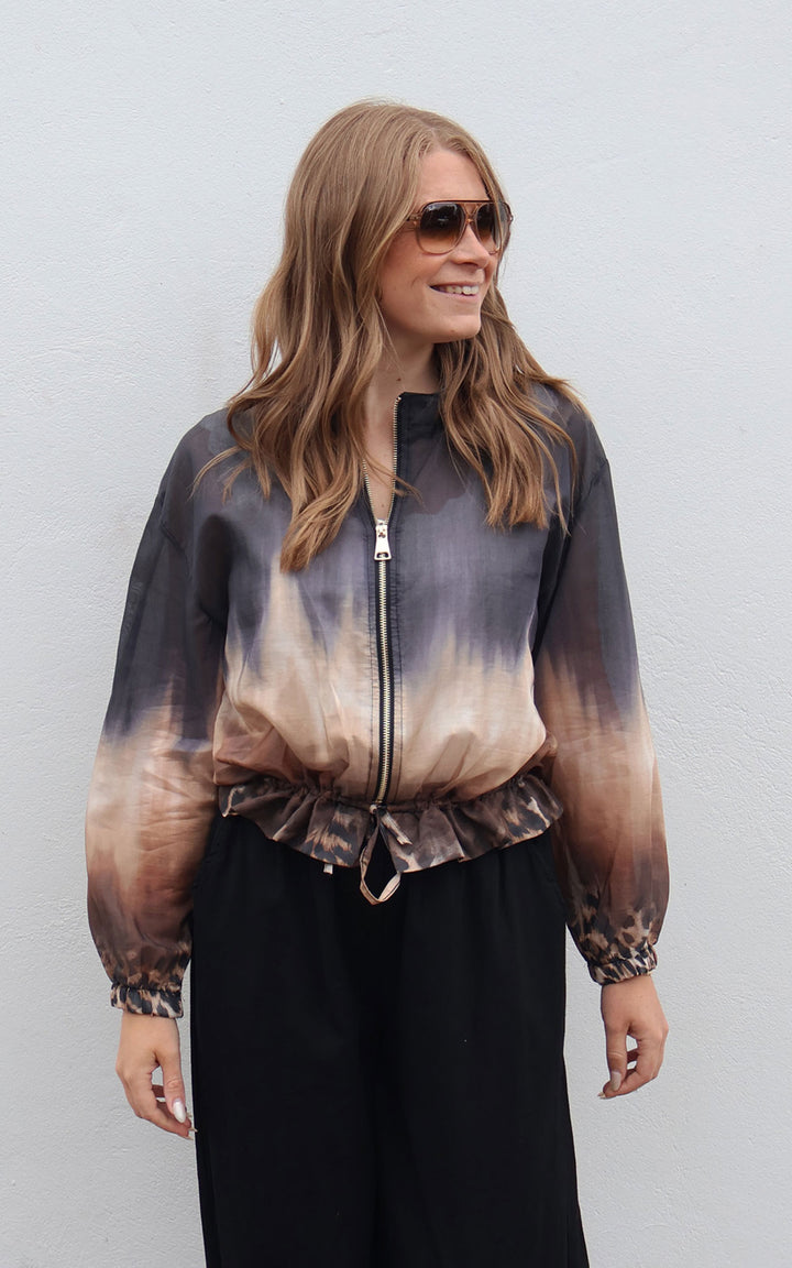 Ombre Bomber Jacket | Black