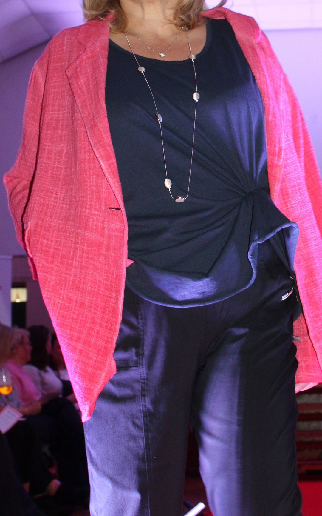 Etta Cotton Blazer | Hot Pink