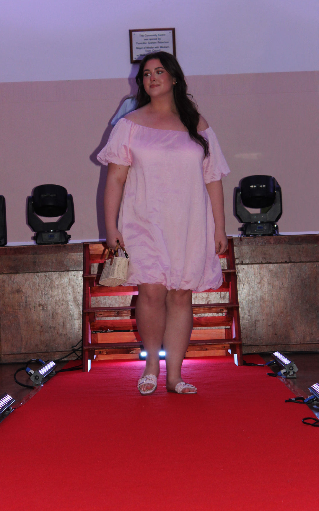 Ariella Bubble Hem Dress  | Pink