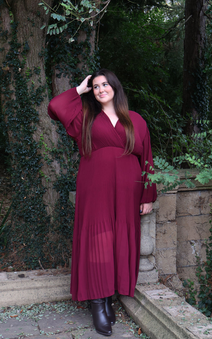Oprah Wrap Dress | Burgundy