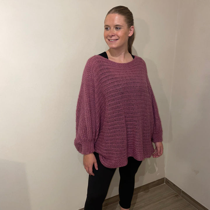 *PRE-ORDER* Angelina Oversized Knit | Berry