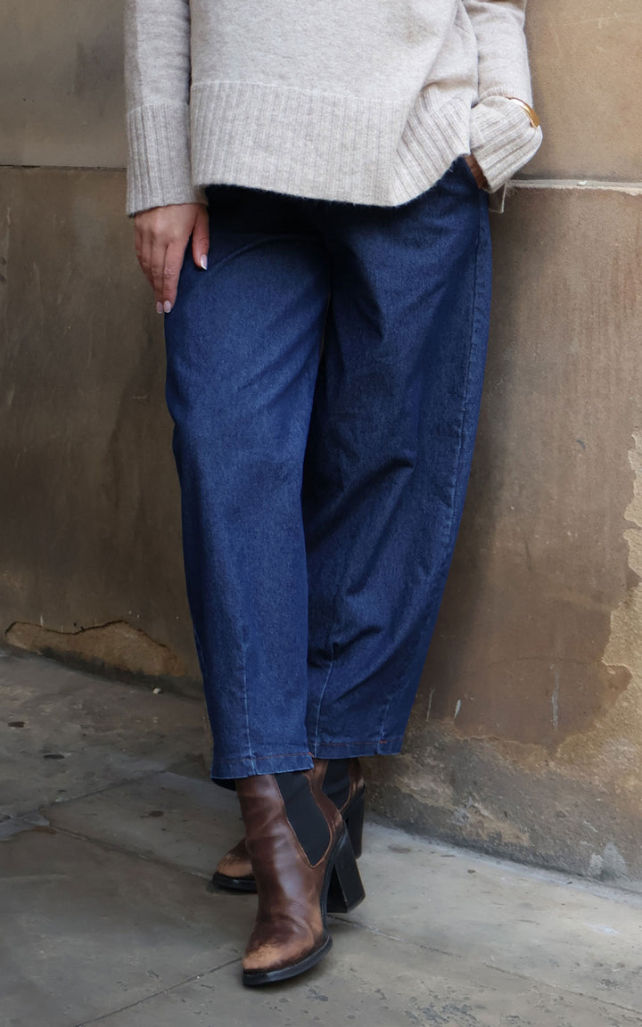Tova Barrel Denim Jean | Dark Denim