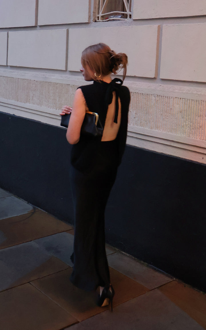 Maren Tie Back Vest | Black