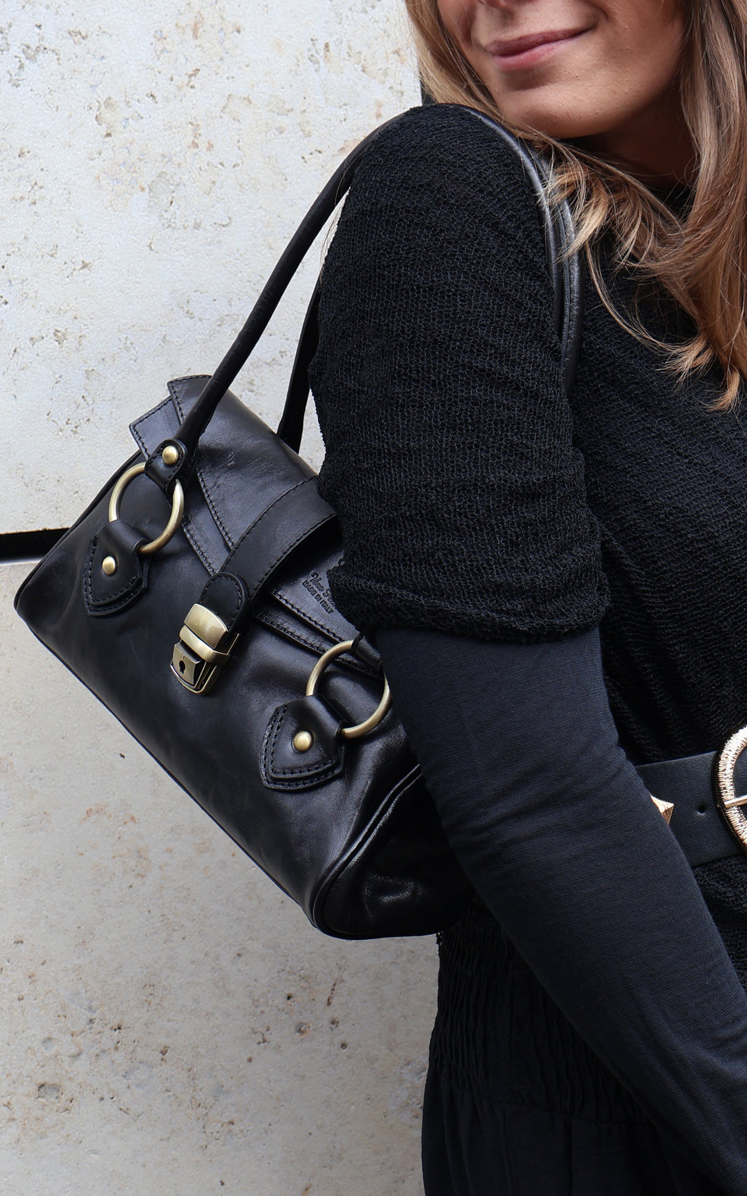 Leather Handbag | Black