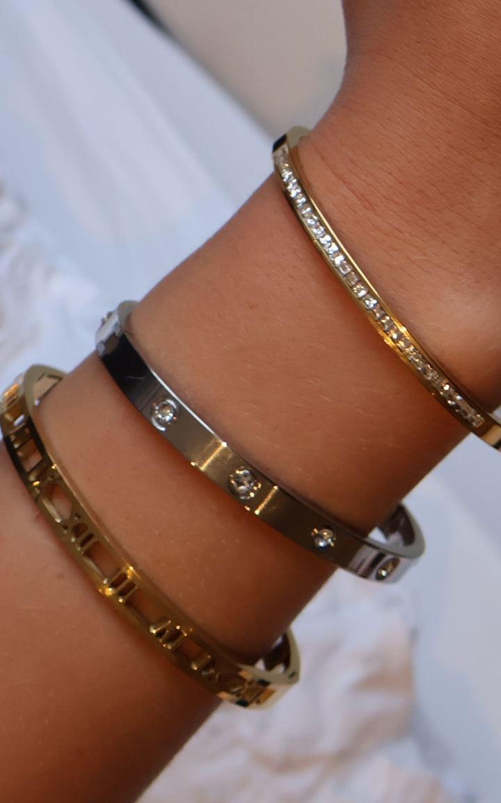 Jet Bracelet | Diamond Strip | Gold