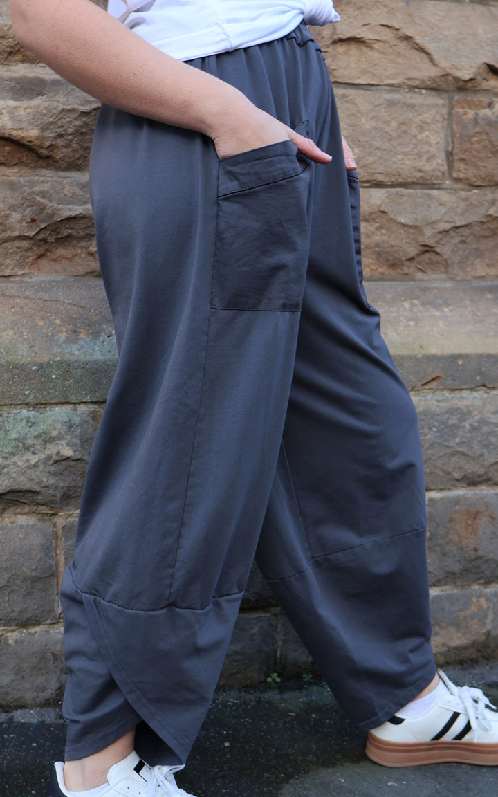 Front Pocket Pants | Plain | Dark Grey