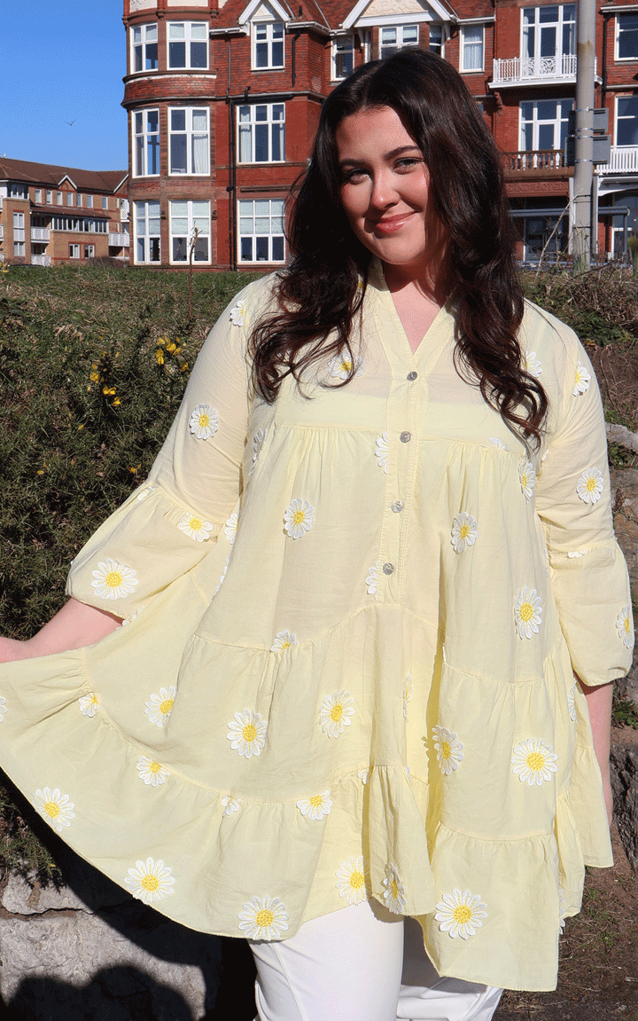 Daisy Smock Tunic | Yellow