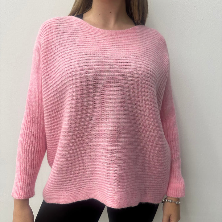 *PRE-ORDER* Batwing Button Back | Baby Pink