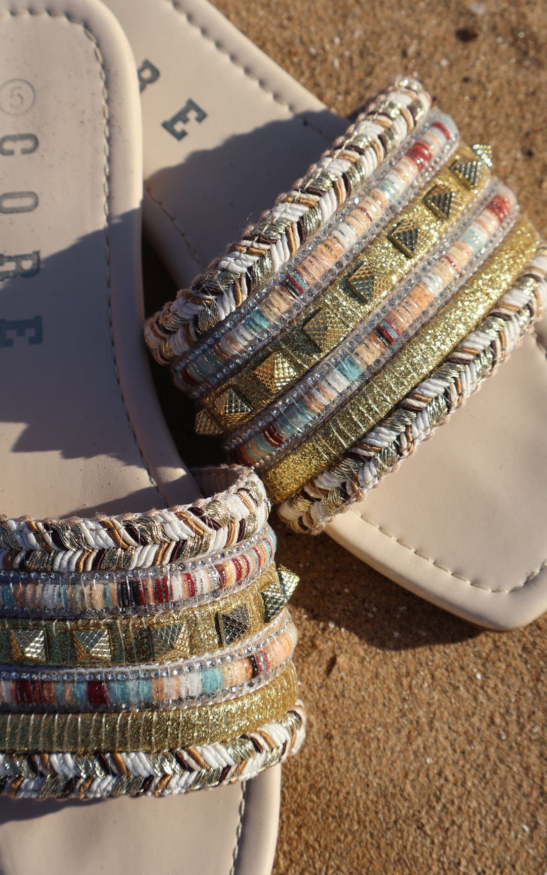 Palma Studded Sandal | Beige