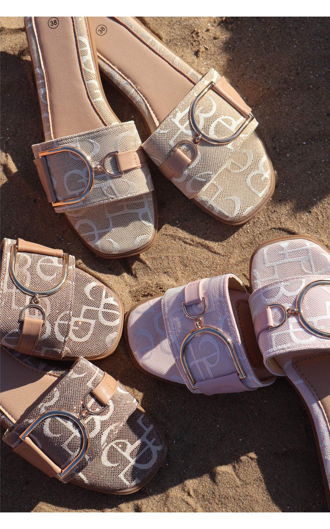 Palma Buckle Sandal | Champagne