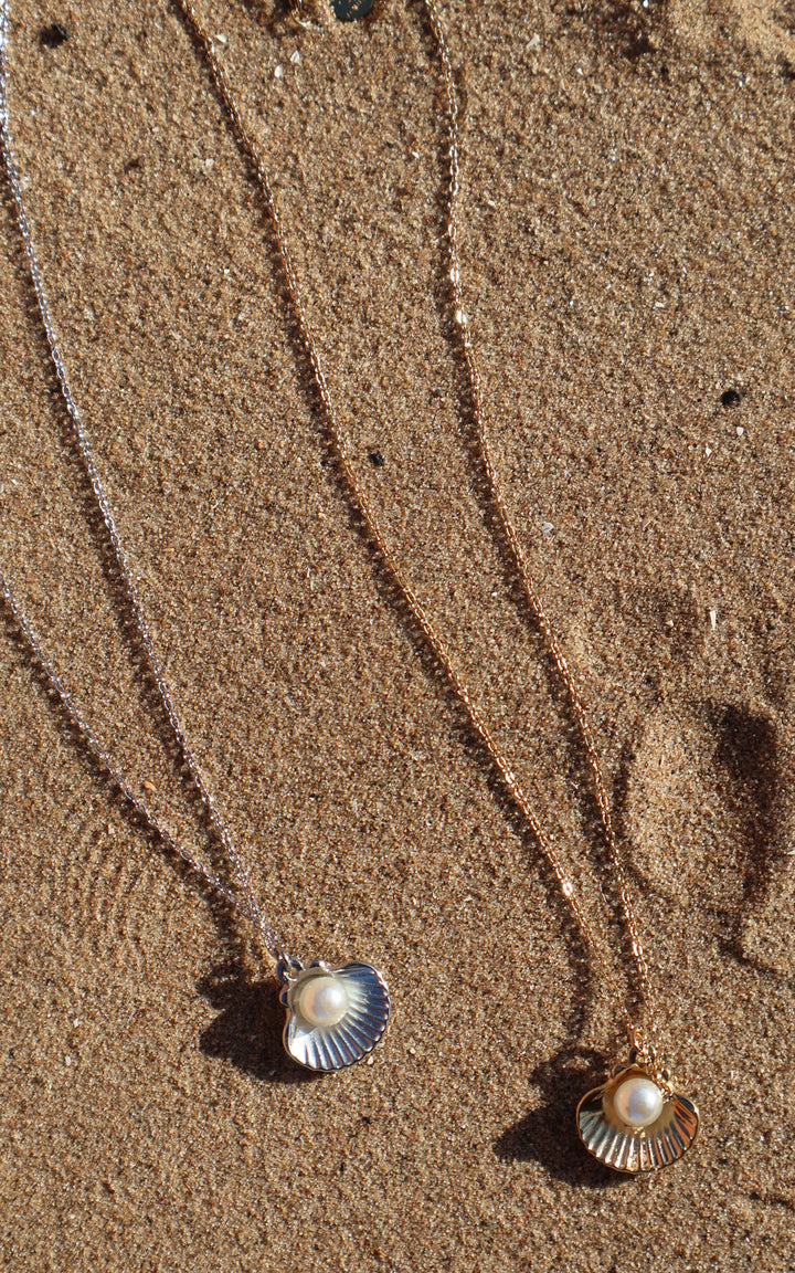 Pearl Seashell Necklace | Necklace | Silver