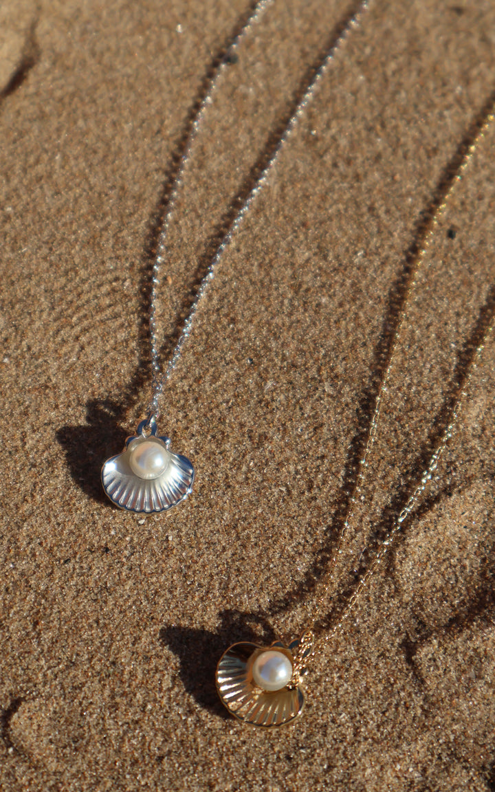 Pearl Seashell Necklace | Necklace | Silver