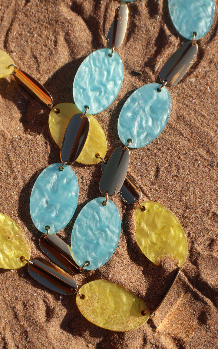 Chunky Stone | Necklace | Blue