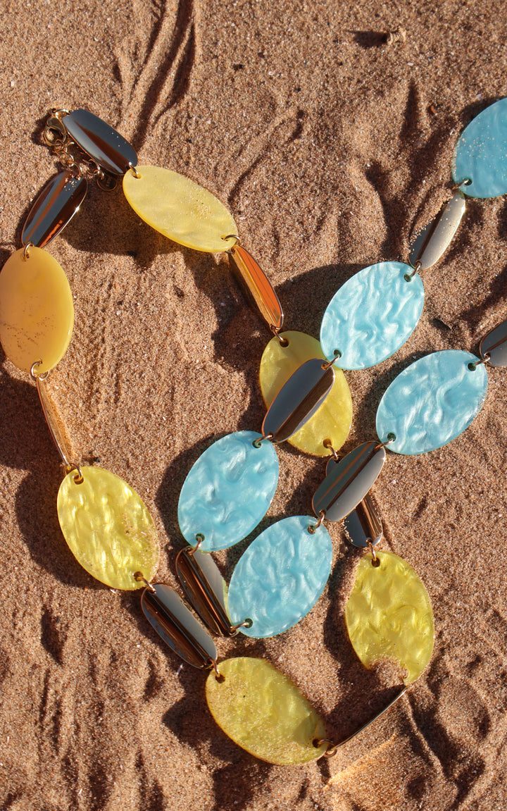 Chunky Stone | Necklace | Yellow
