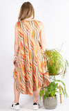India Cover Up Dress | Multicolour Waves | Beige