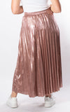 Isabel Pleated Skirt | Rose Gold