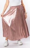 Isabel Pleated Skirt | Rose Gold