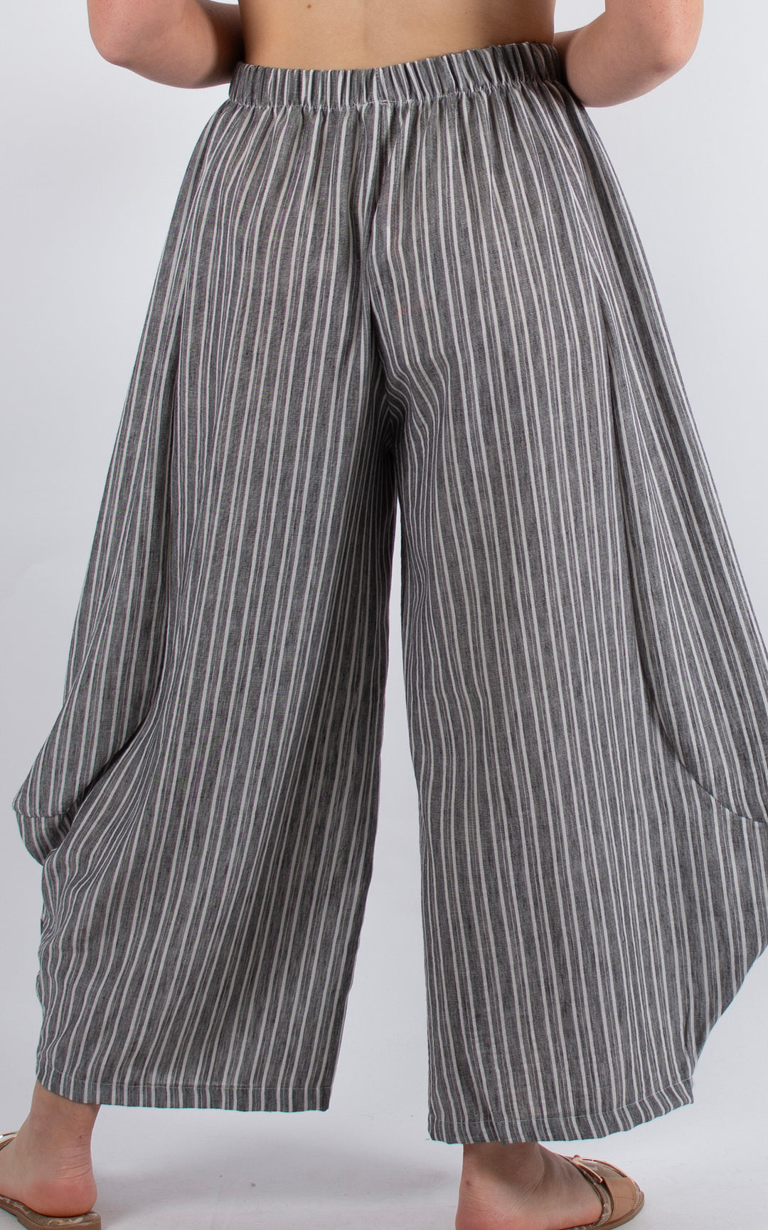 Isabella Stripe Trouser| Grey