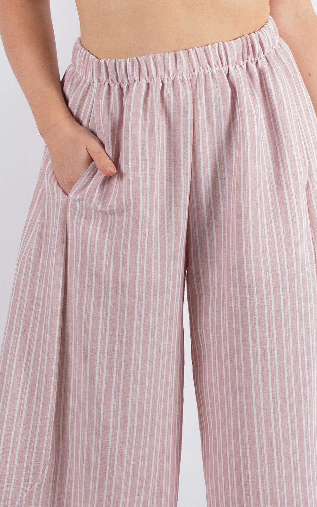 Isabella Stripe Trouser| Pink
