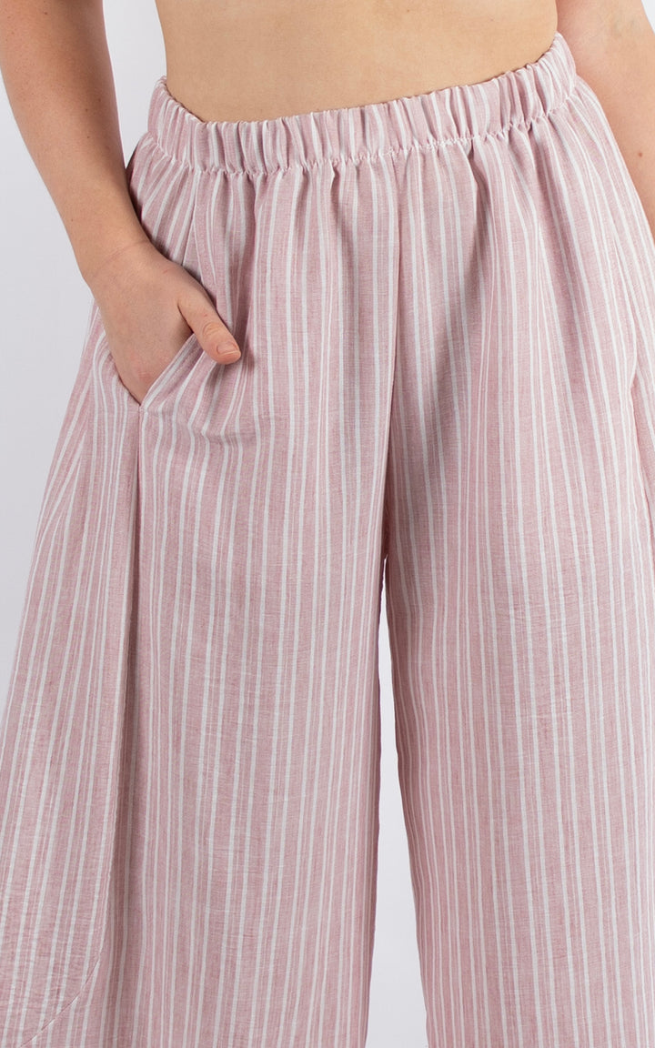 Isabella Stripe Trouser| Pink