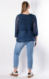 Janie Ruched Net Jumper | Denim
