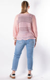 Janie Ruched Net Jumper | Pale Pink