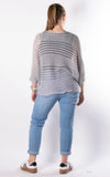 Janie Ruched Net Jumper | Silver