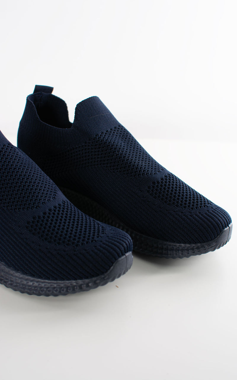 Jay Trainers | Slip On | Navy