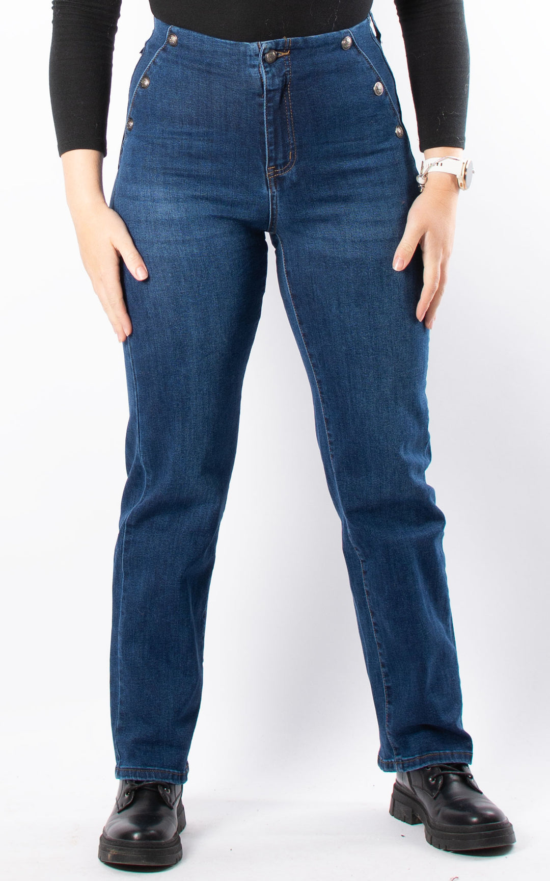 Jeans | Straight Leg | Buttons | Denim – Room Lytham