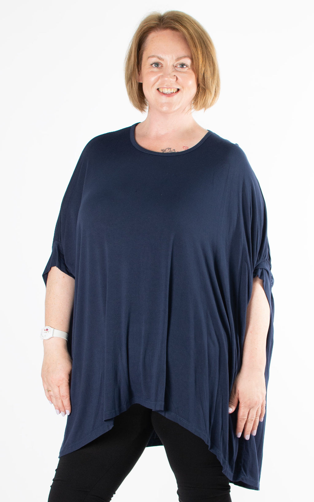 Jersey Plain Top | Navy