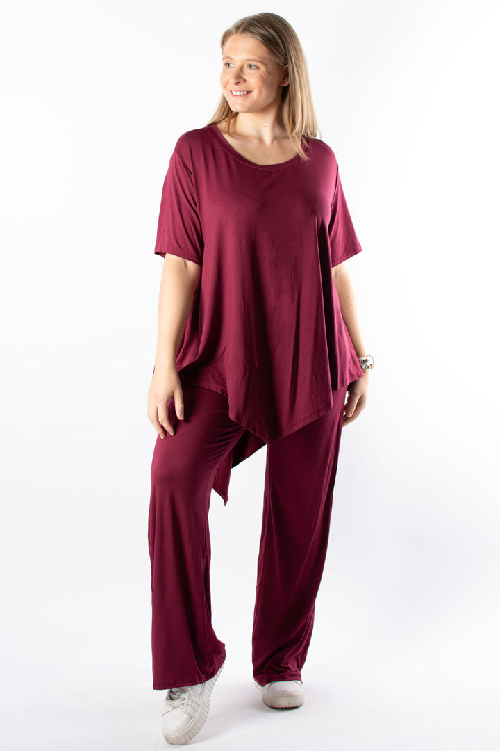 Jersey V T | Burgundy