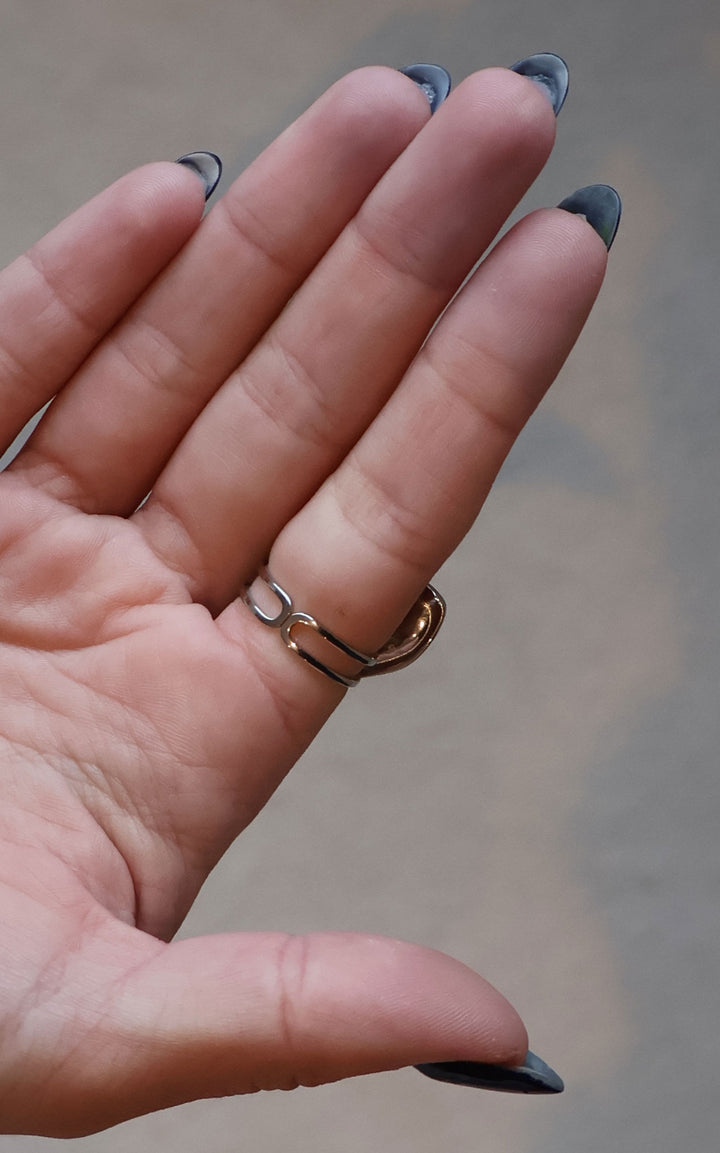 Jet Rings | Heart | Silver