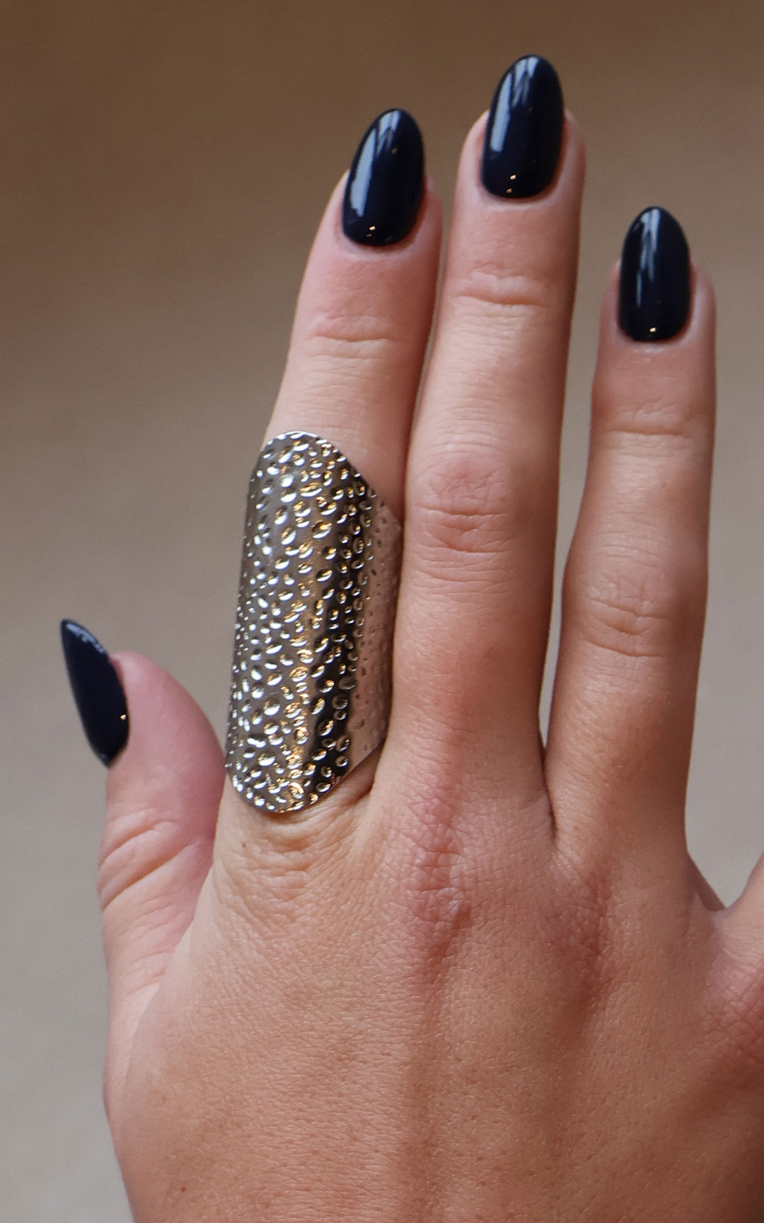 Jet Rings | Lg Hammered | Silver