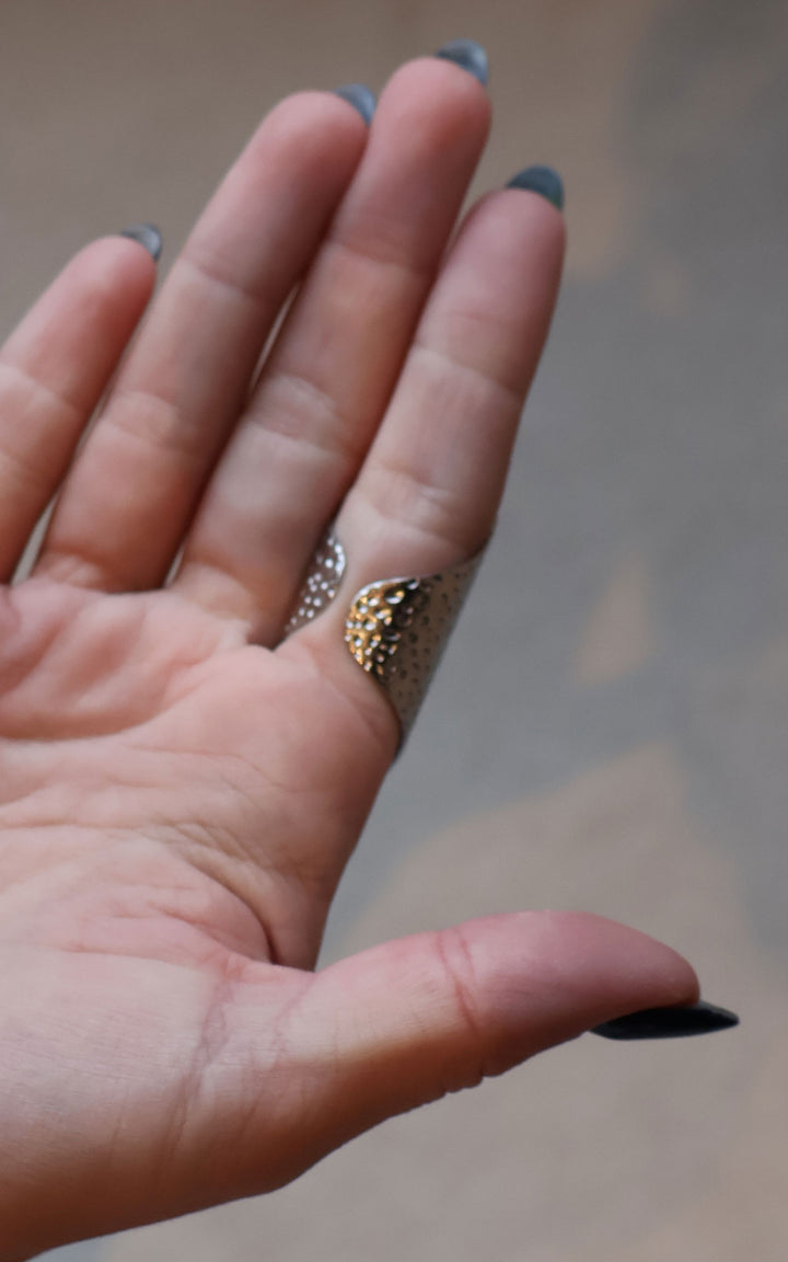 Jet Rings | Lg Hammered | Silver