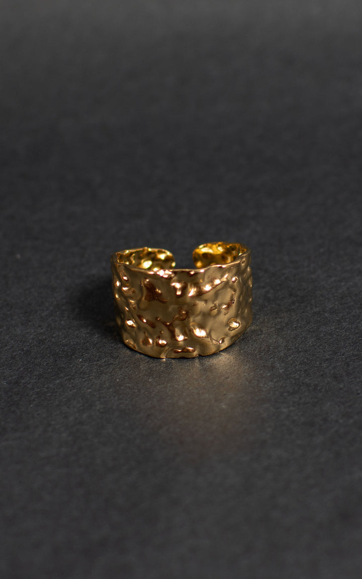 Jet Rings | Sm Hammered | Gold