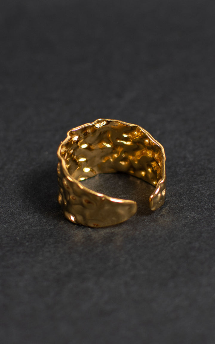Jet Rings | Sm Hammered | Gold