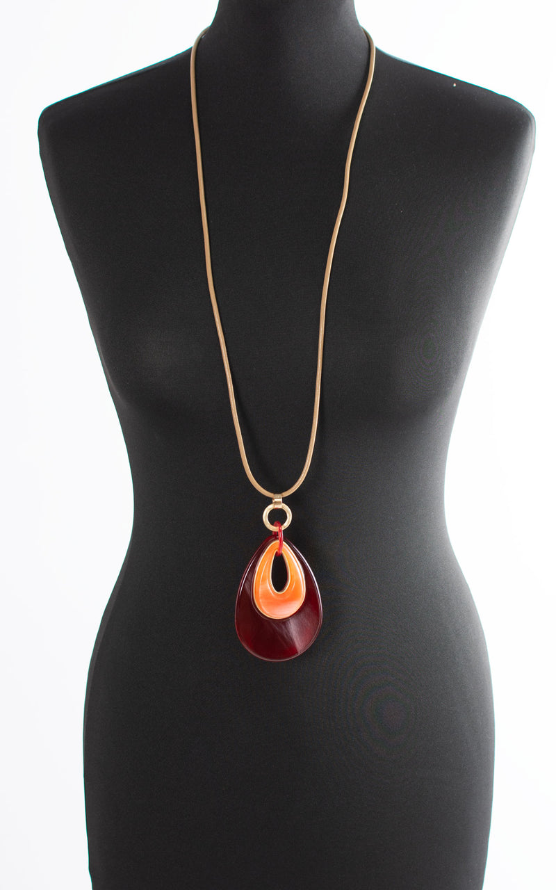 Jewellery | Orange & Red Drop