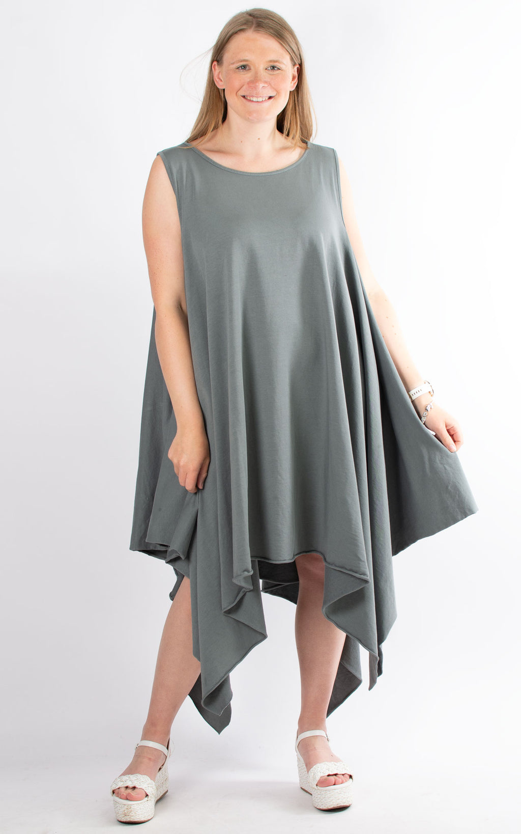 Jilly Sleeveless Dress | Charcoal