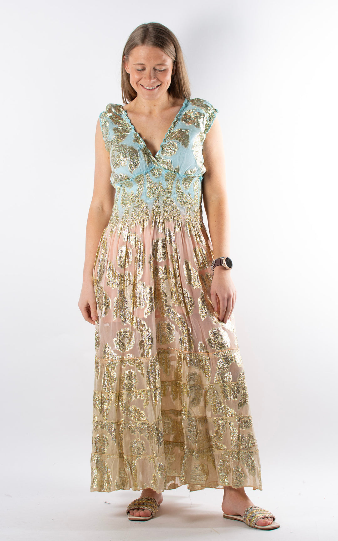 Joanna Floral Maxi Dress | Blue