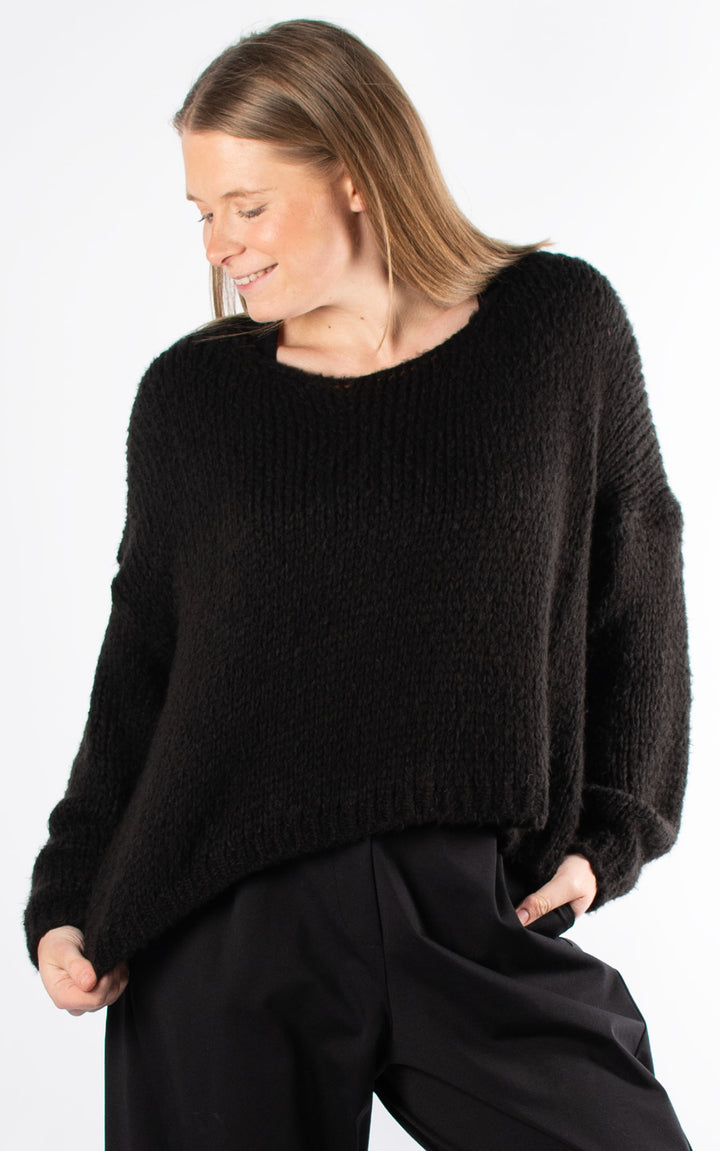 Josie Cropped Jumper | Black
