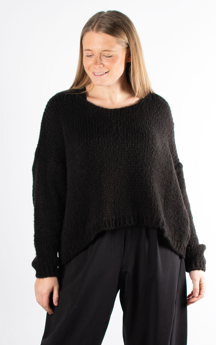 Josie Cropped Jumper | Black