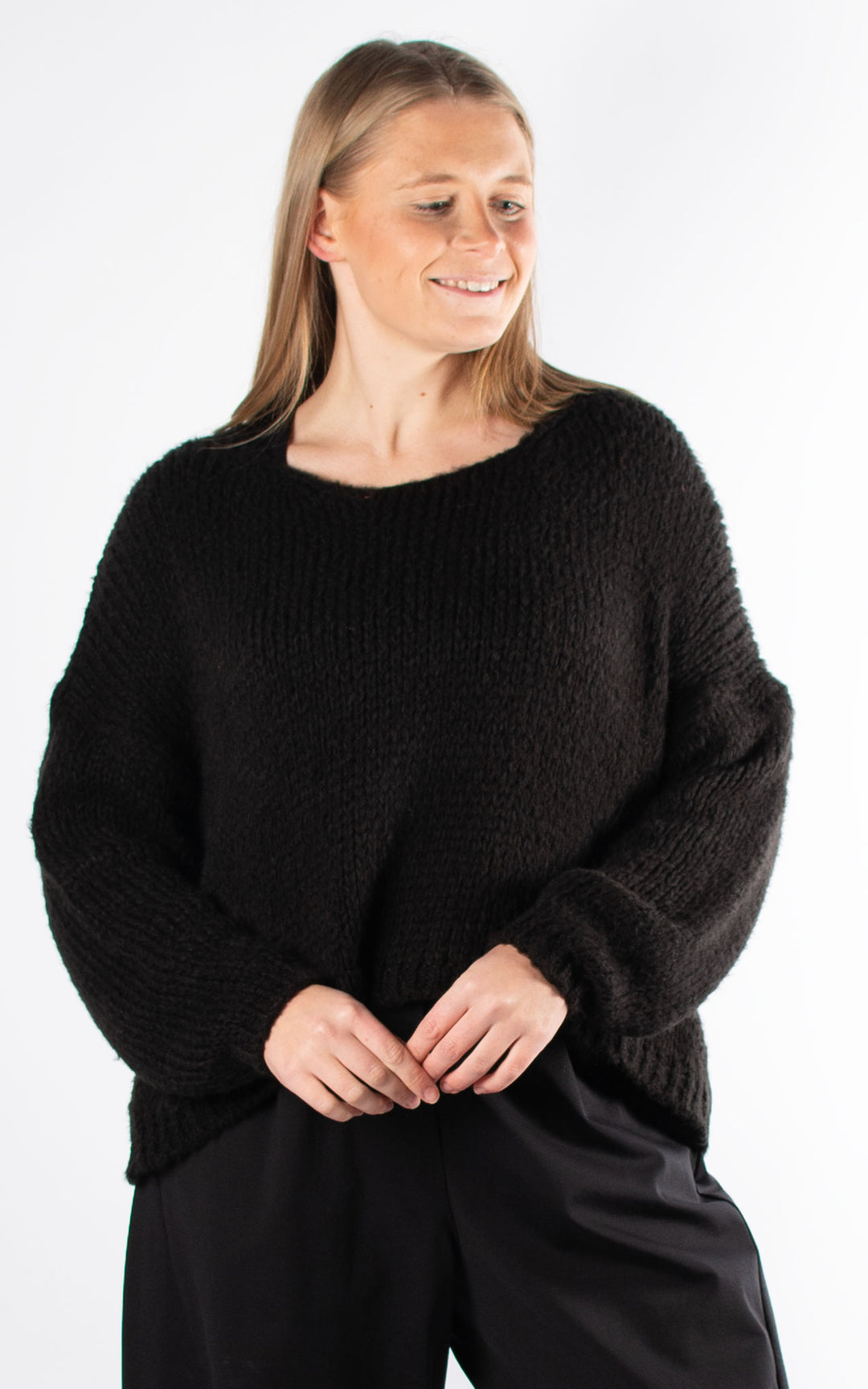 Josie Cropped Jumper | Black