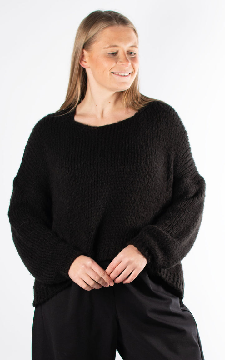Josie Cropped Jumper | Black