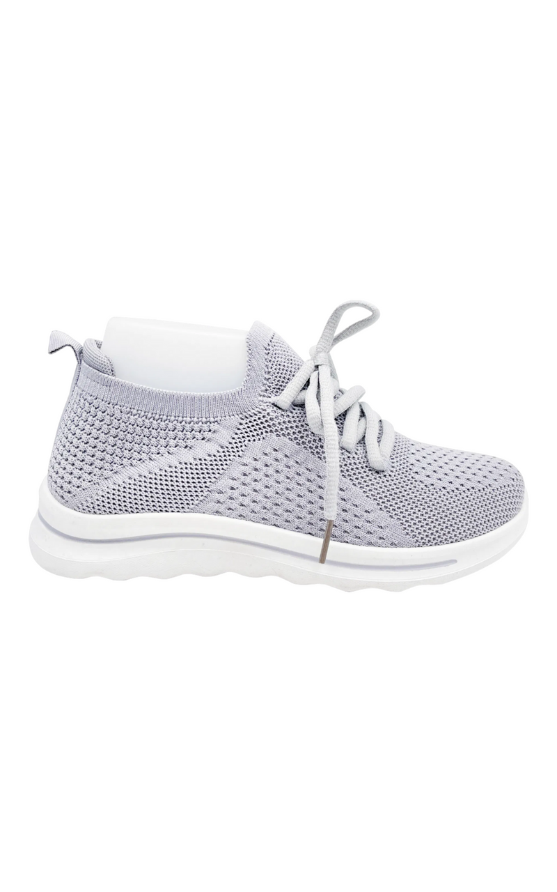 Joy Trainers | Lace Up | Grey