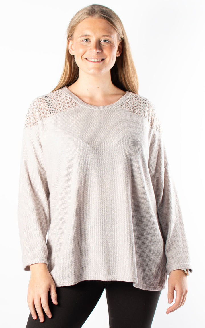 Joyce Lace Top | Beige