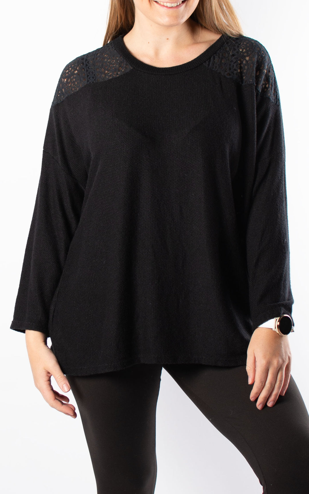 Joyce Lace Top | Black