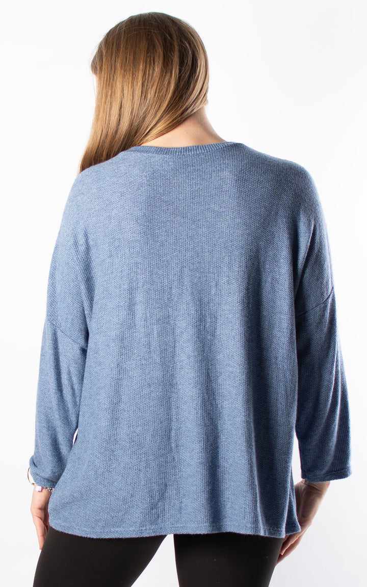 Joyce Lace Top | Denim