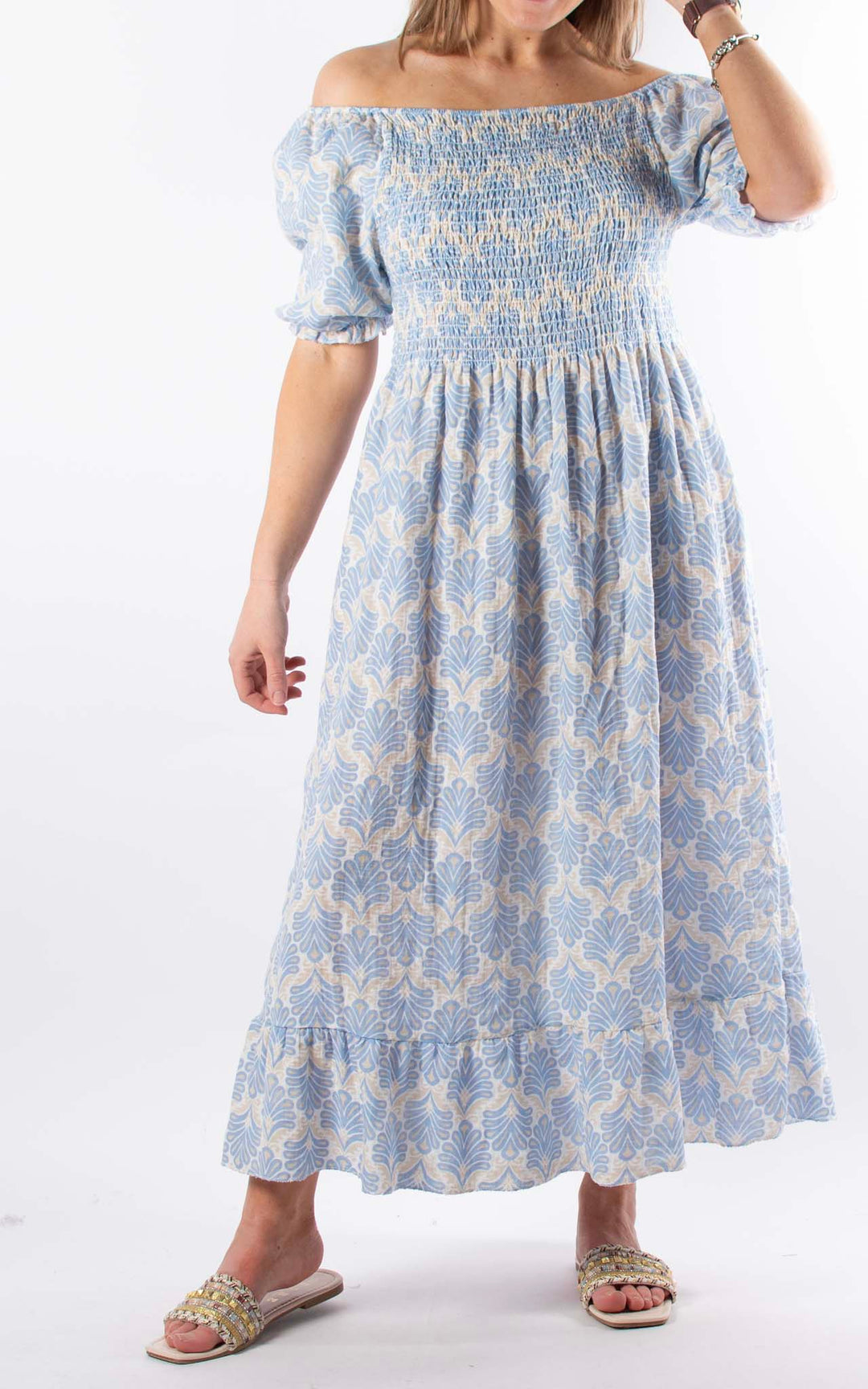 Kai Bardot Dress | Blue