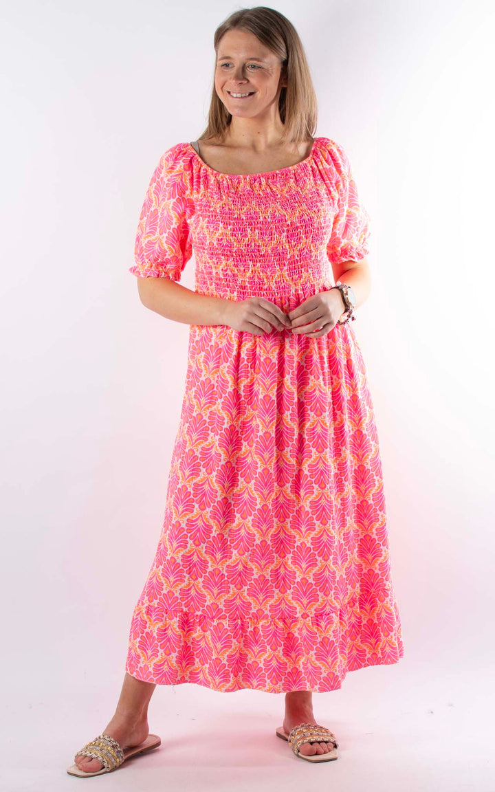 Kai Bardot Dress | Coral